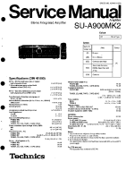 Technics - SUA-900-MkII - Service manual 